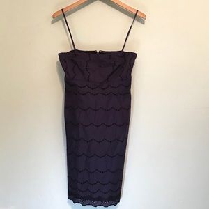 J Crew Eyelet Cotton Strapless Dress